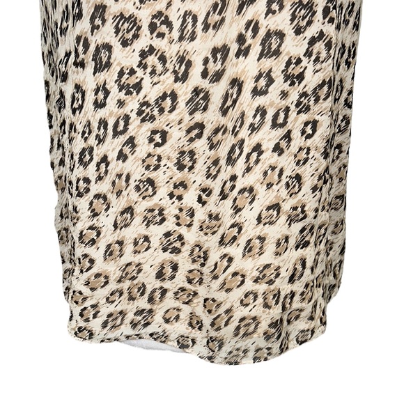 NWT JOIE Corie Silk Abstract Leopard Print Smocked Sleeveless Tank Top - XS - Picture 8 of 16